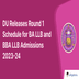 DU Releases Round 1 Schedule for BA LLB and BBA LLB Admissions 2023-24; Check Dates Here